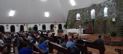 Fiéis participam da segunda noite de Tríduo em honra ao Senhor Bom Jesus na Comunidade de Campo Mendes 